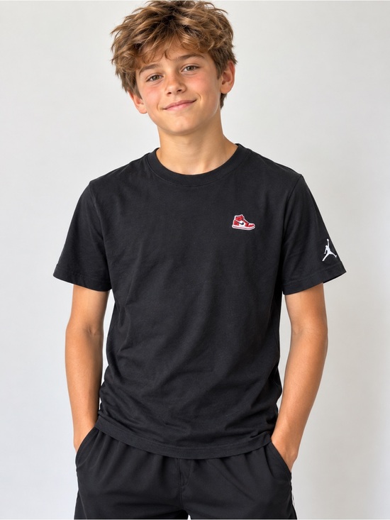Jordan Other - Jordan Youth L Black Sneaker Logo Short Sleeve T-Shirt 12–13Y